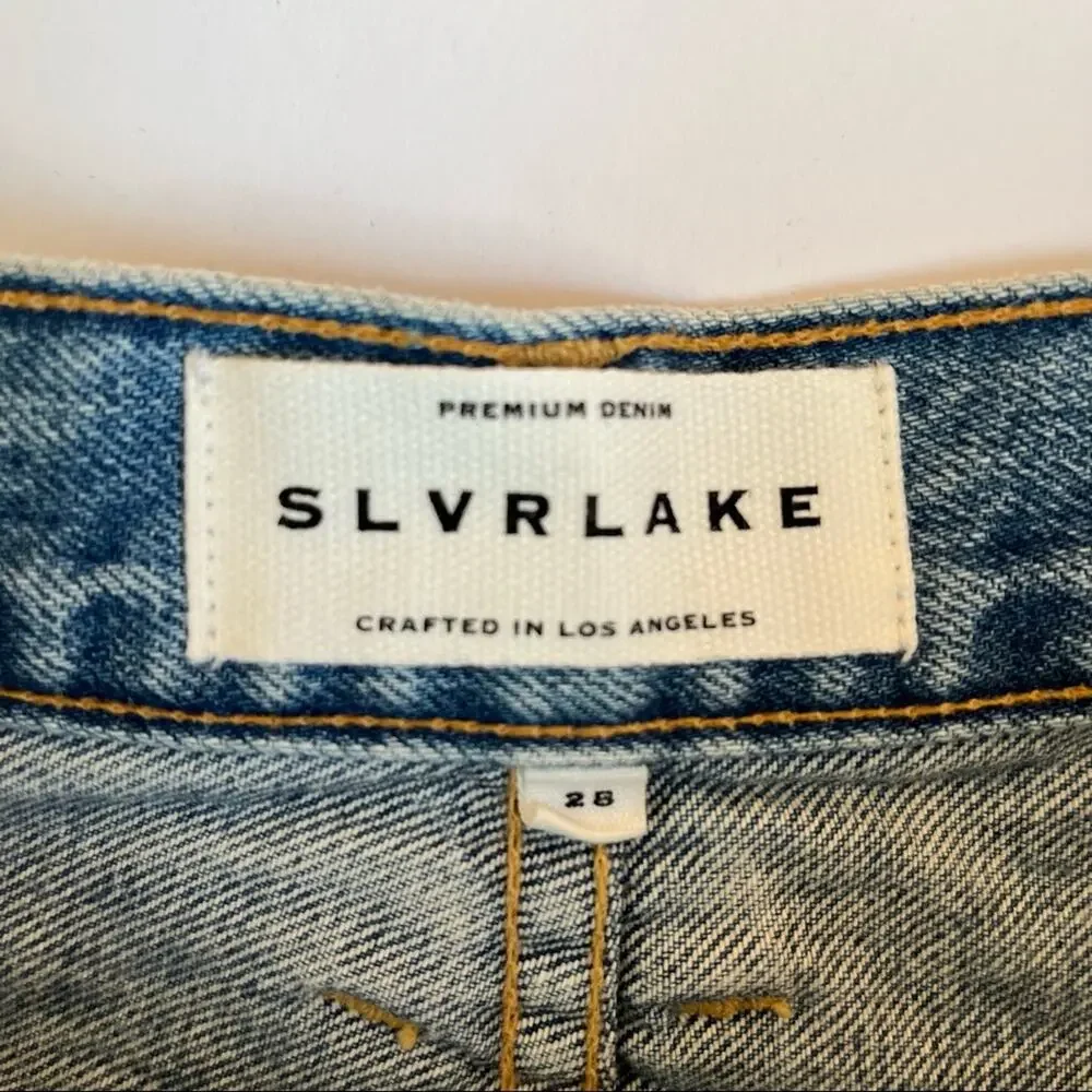 SLVRLAKE Dakota High Rise Relaxed Cut Off Denim Shorts - Picture 6 of 11